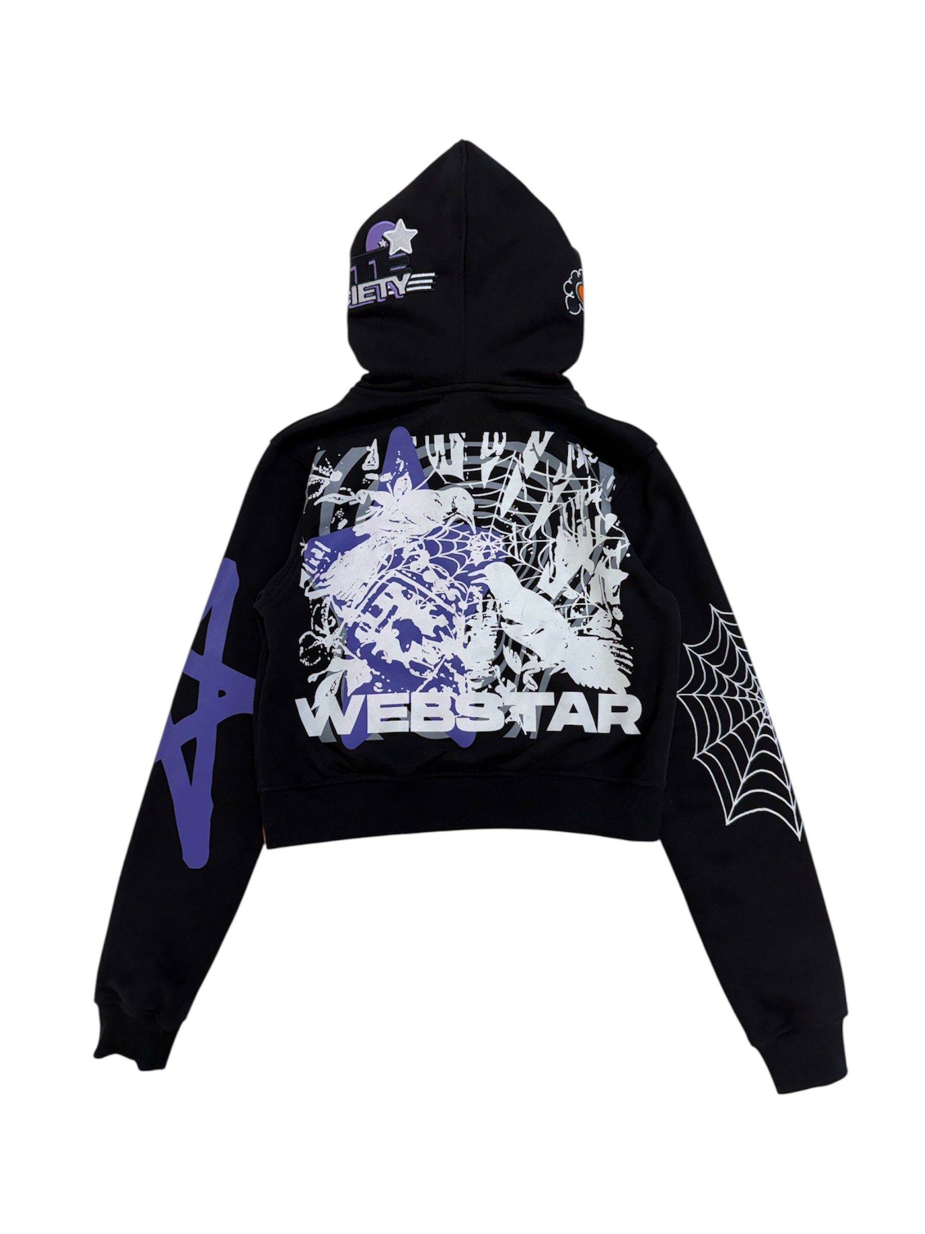 CROPPED WEBSTAR “FEATHERS” FULLZIP PURPLE