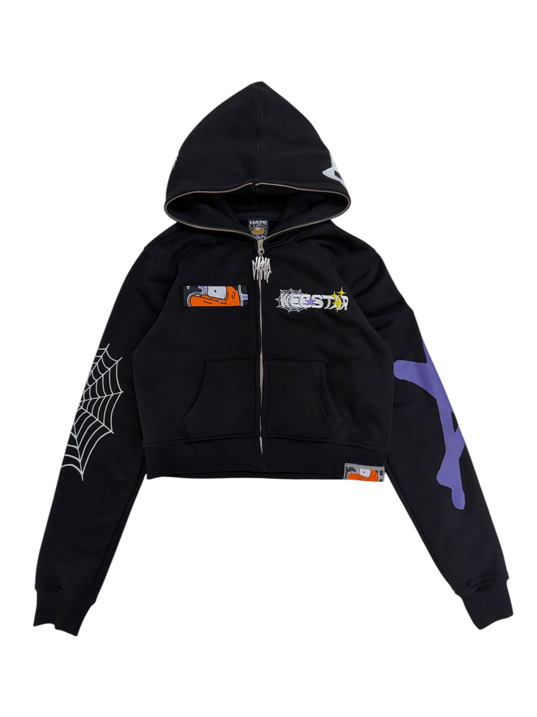 CROPPED WEBSTAR “FEATHERS” FULLZIP PURPLE