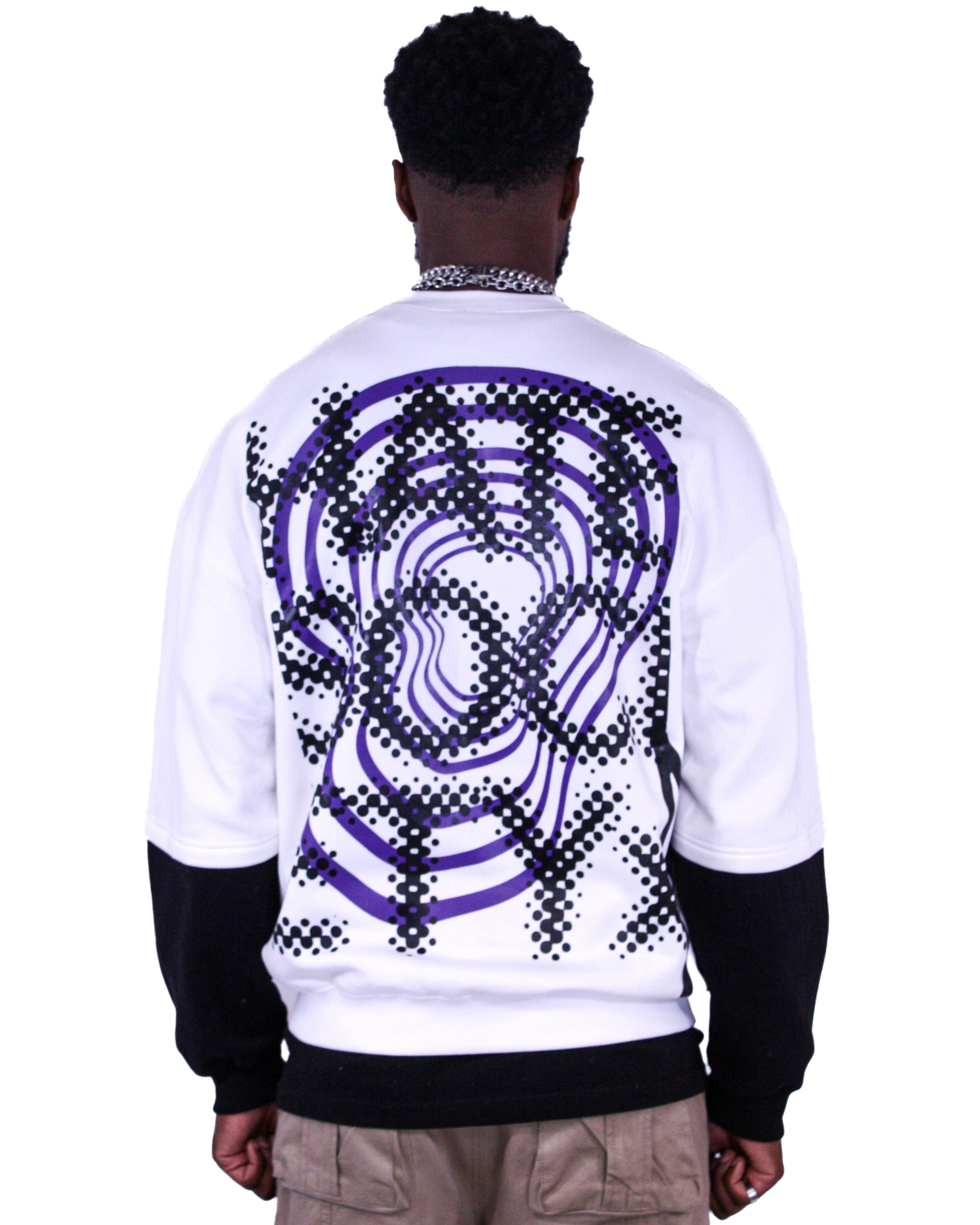 WEBSTAR ROBOT DOUBLE SLEEVE CREWNECK PURPLE