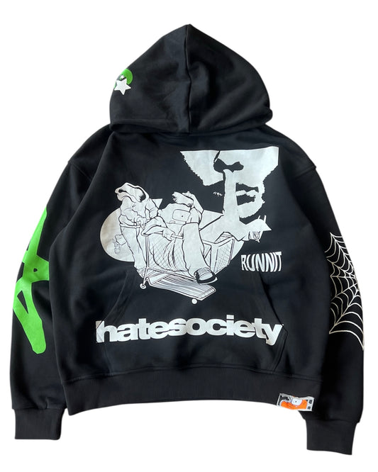 HATESOCIETY “RUNNIT” HOODIE GREEN