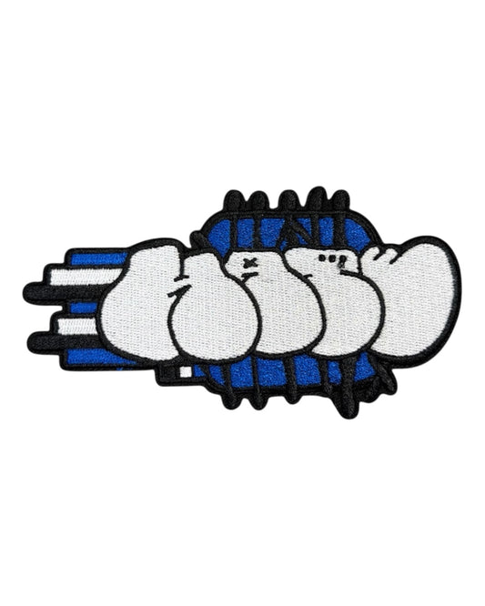 HATE VELCRO PATCH BLUE