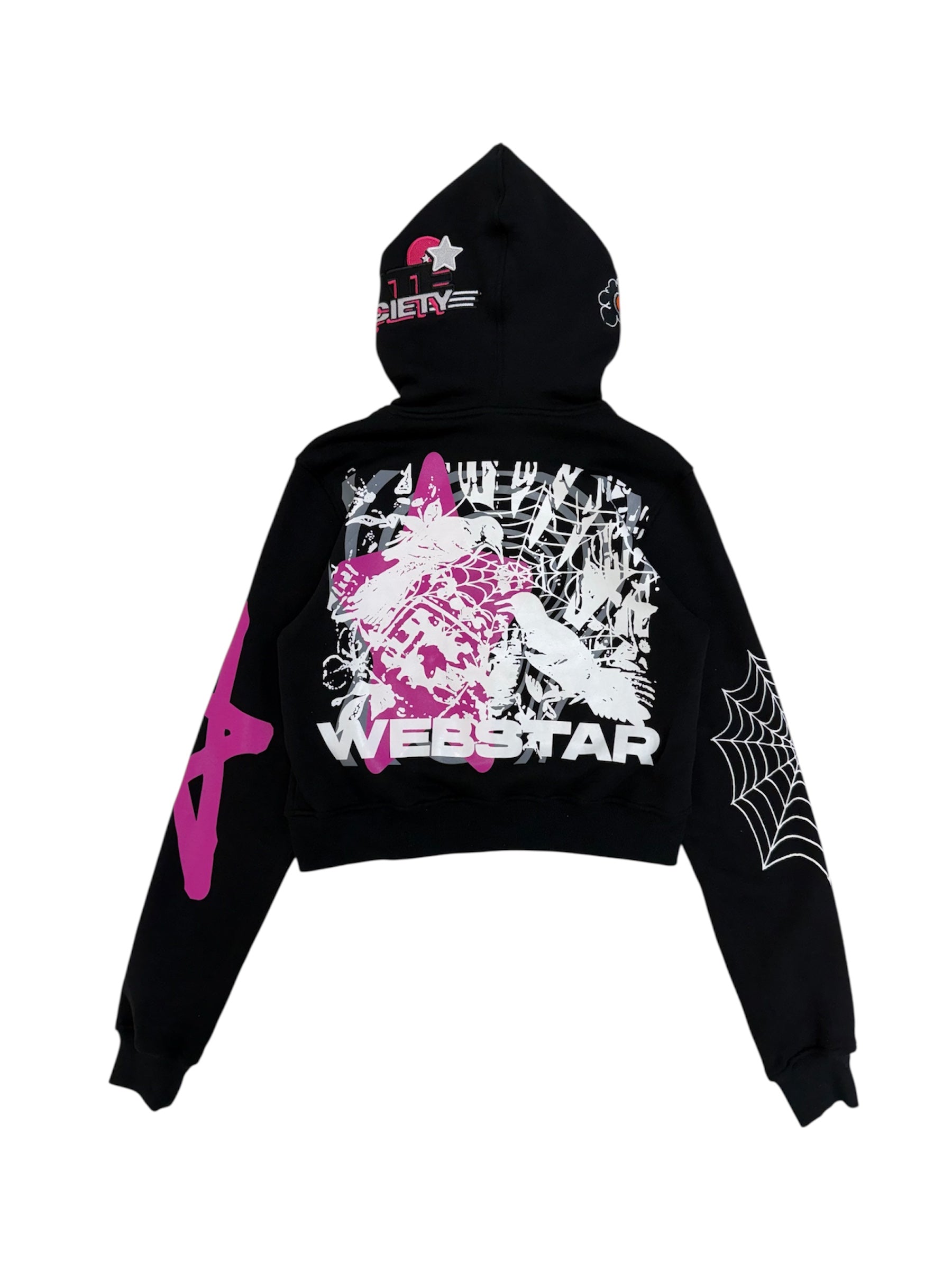 CROPPED WEBSTAR “FEATHERS” FULLZIP PINK