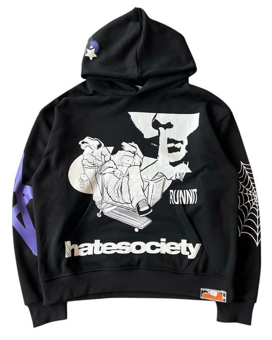 HATESOCIETY “RUNNIT” HOODIE PURPLE