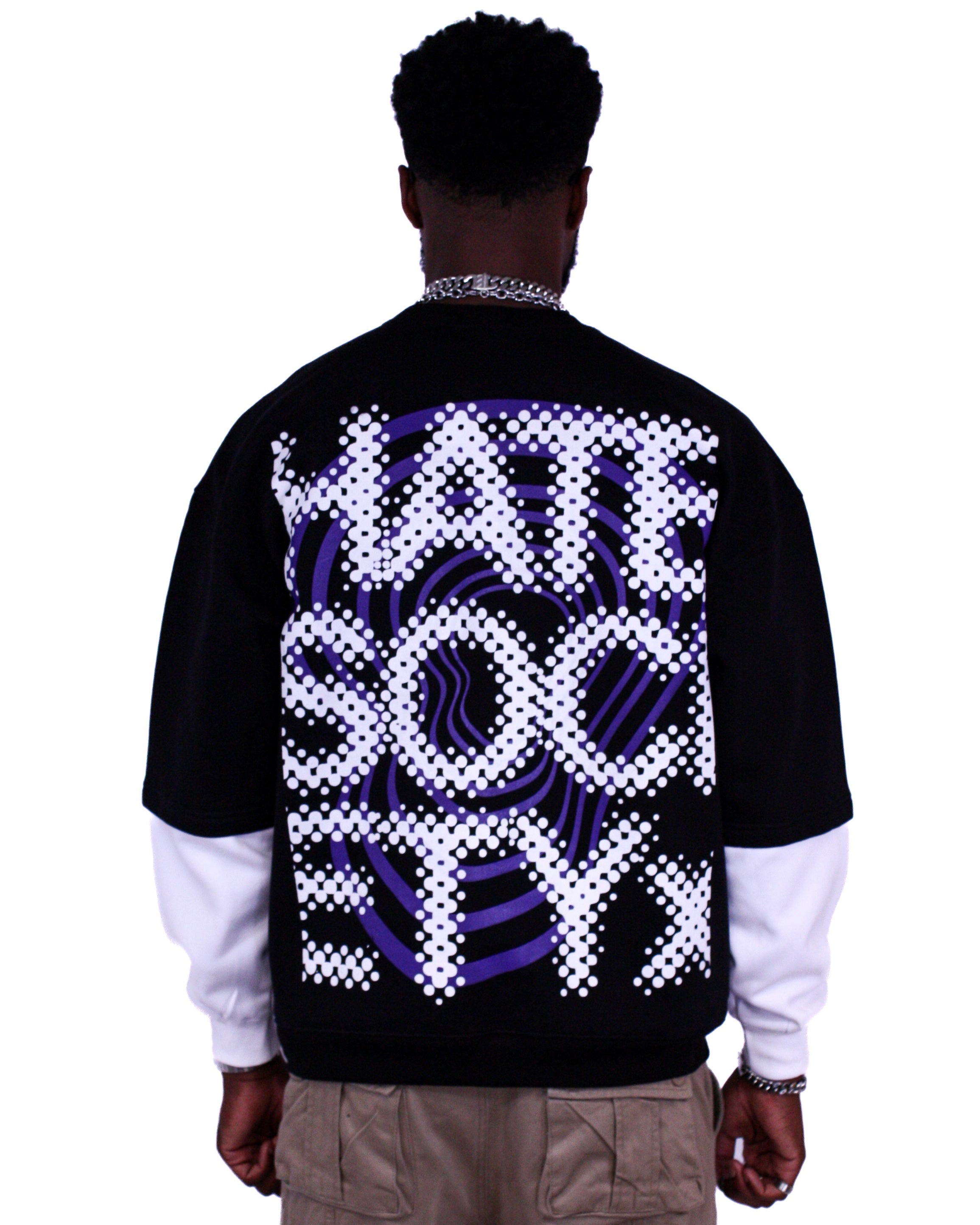 ABOMINATION DOUBLE SLEEVE CREWNECK PURPLE