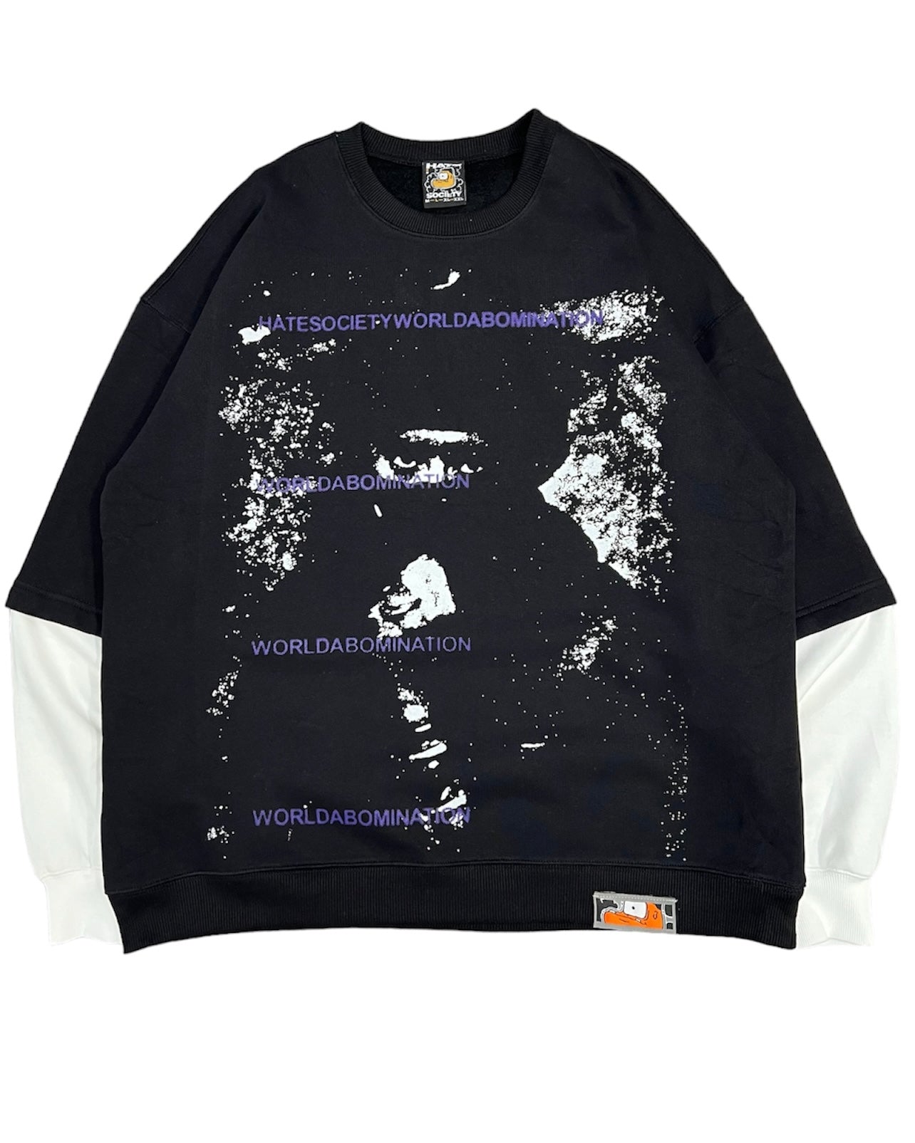 ABOMINATION DOUBLE SLEEVE CREWNECK PURPLE