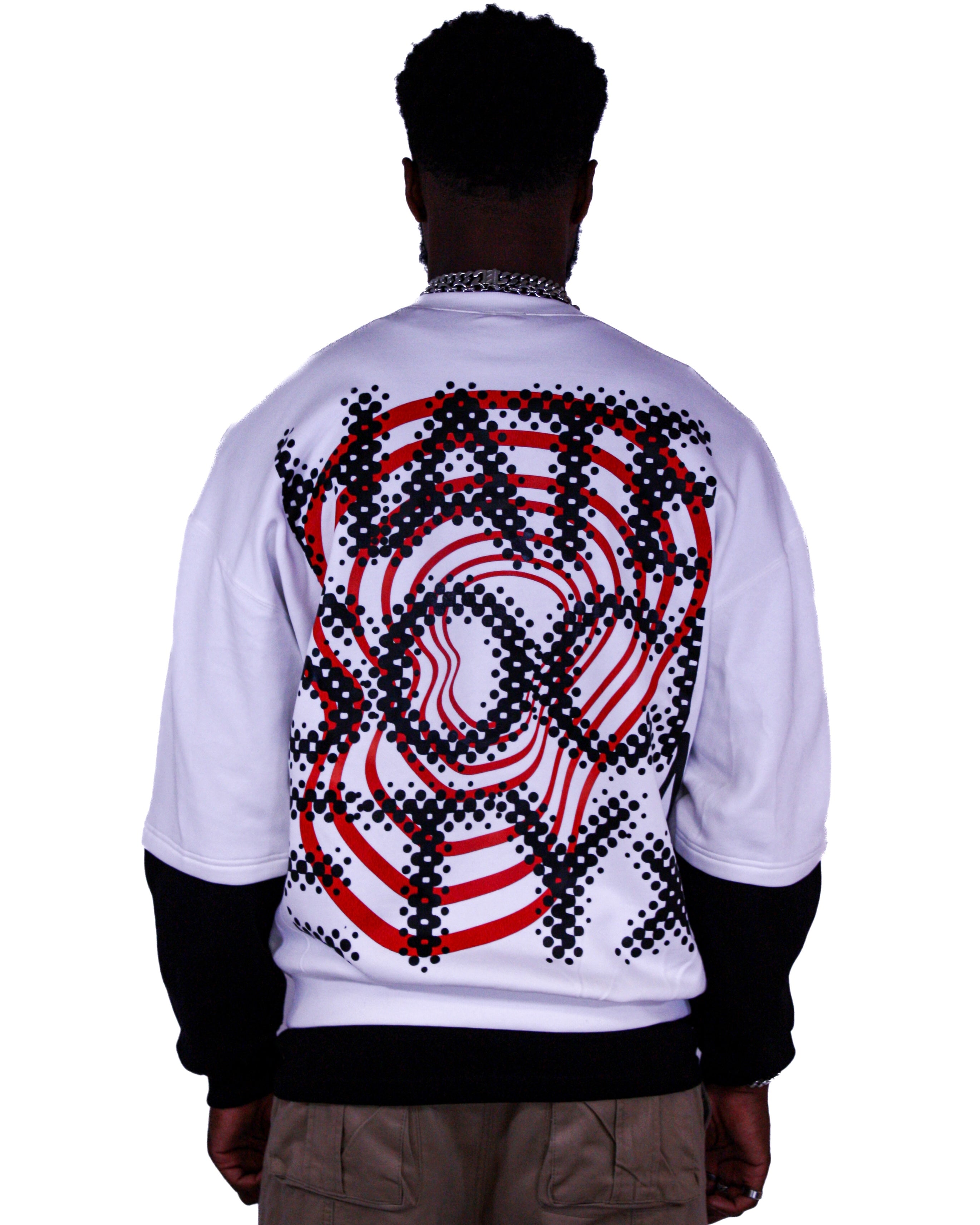 WEBSTAR ROBOT DOUBLE SLEEVE CREWNECK RED