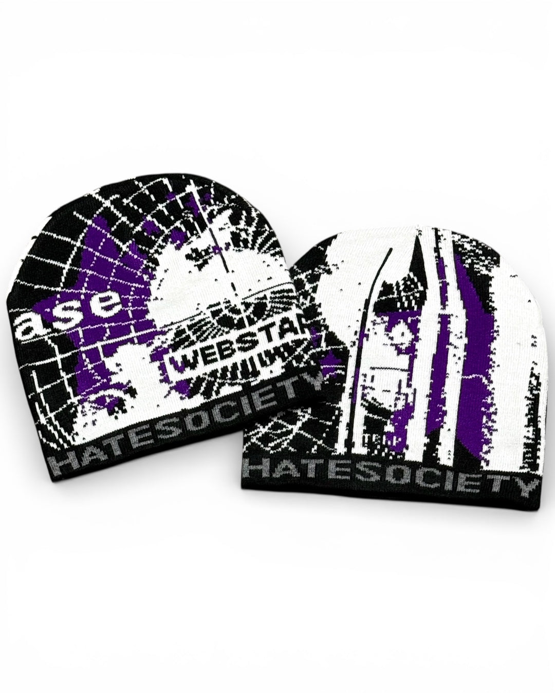 HATESOCIETY “BASELINE” BEANIE PURPLE