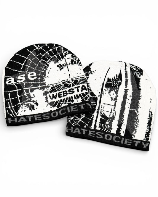 HATESOCIETY “BASELINE” BEANIE GREY